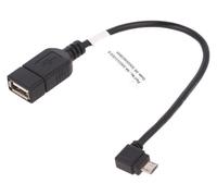 Cable OTG USB 2.0 USB A femelle vers USB B micro prise angulaire