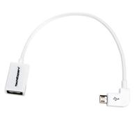 Cable OTG USB coudé Blanc pour Samsung Galaxy S6 S6 Edge S7 Huawei Honor 7 Honor 6