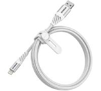 OtterBox Câble USB-A vers Lightning Premium tressé renforcé Certifié MFi 1 m Blanc