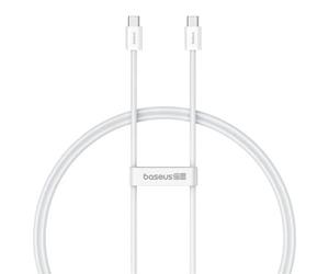 Câble (P10365200211-00) Type-C Vers Type-C, 30w, 1m Baseus White