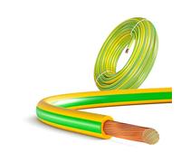 Câble Panneau Solaire 6mm² - H07V-K Vert/Jaune - Longueur 25m - Souple & Robuste - Spécial Photovoltaïque, Mise à la Terre & Usage Intensif - Résistant Eau, Flammes & Produits Chimiques