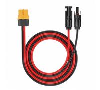 Câble Panneau Solaire MC4 Vers XT60 12AWG 1m pour Station de Puissance | Large Compatibilité, Connecteur XT60i, Cuivre Étamé 12AWG, Étanchéité IP67, Connexion Plug and Play, Branchements Stables