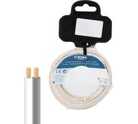 Câble parallèle EDM 28745 blanc/gris 2 x 0,75 mm 15 m bobine audio