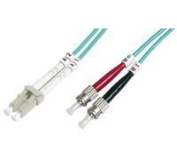 Câble patch à fibres optiques DIGITUS 2 x ST - LC-Duplex OM3 10,0 m