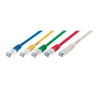 equip - Cordon de raccordement - RJ-45 (M) pour RJ-45 (M) - 1 m - SFTP - CAT 6a - sans halogène, moulé, bloqué - bleu