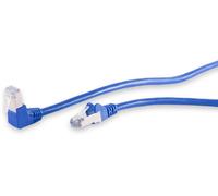 Câble patch cat 6 S/FTP PIMF angle droit bleu 3m