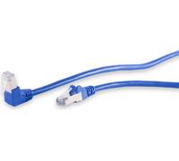 Câble patch cat 6 S/FTP PIMF angle droit bleu 5m