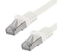 Câble patch Cat.7 LAN Câble RJ45 Connecteur Cat.6a Blanc 0,25 m