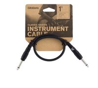 Câble Patch de guitare D'Addario - Série Classic - Câble d'instrument - 0.3048 Mètres - Extrémité Droite - 3-Pack