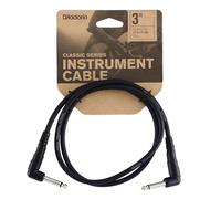 Câble Patch de guitare D'Addario - Série Classic - Câble d'instrument - 0.9144 Mètres - Angle Droit - 3-Pack