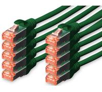 Câble patch DIGITUS Cat. 6 S/FTP 0,5 m vert 10 pièces
