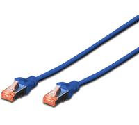 Câble patch DIGITUS Cat6 S/FTP 2xRJ45 1.0m bleu protection de levier polybag