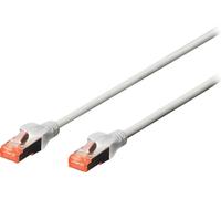 Câble patch DIGITUS Cat6 S/FTP 2xRJ45 1.0m gris protection de levier polybag