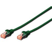 Câble patch DIGITUS Cat6 S/FTP 2xRJ45 2.0m vert protection de levier polybag