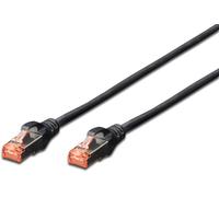 Câble patch DIGITUS Cat6 S/FTP 2xRJ45 3.0m noir protection de levier polybag