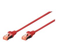 Câble patch DIGITUS Cat6 S/FTP 2xRJ45 3.0m rouge protection de levier polybag