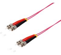 Câble patch duplex ST/ST 50/125µ, OM4 violet, 5,0m