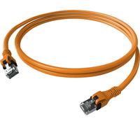 Câble patch EasyLan DualBoot PushPull IP20, Cat.6A (Class EA), S/FTP, orange, 7,5 m