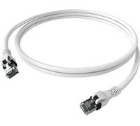 Câble patch EasyLan DualBoot PushPull IP20, cat.6A (classe EA), S/FTP, blanc, 1 m