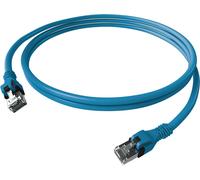 Câble patch EasyLan DualBoot PushPull IP20, cat.6A (classe EA), S/FTP, bleu, 2 m