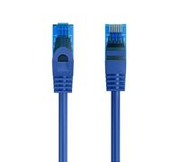 Câble patch Ethernet Cat.5e U/UTP transmission jusqu'à 1Gigabit, 2 connecteurs RJ45, câble PVC, CCA, AWG 26/7. Idéal pour la transmission par fibre optique avec des liaisons Gigabit/LAN, 3m, Bleu