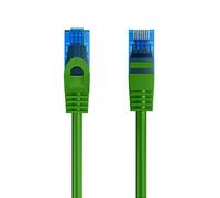 Câble Patch Ethernet Cat.5e U/UTP Transmission jusqu'à 1Gigabit, 2 connecteurs RJ45, câble PVC, CCA, AWG 26/7. Idéal pour la Transmission par Fibre Optique avec des Liaisons Gigabit/LAN, 3m, Vert