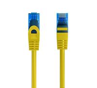 Câble patch Ethernet Cat.5e U/UTP transmission jusqu'à 1Gigabit, 2 connecteurs RJ45, câble PVC, CCA, AWG 26/7. Idéal pour la transmission par fibre optique avec des liaisons Gigabit/LAN, 0.5m, Jaune