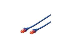 Câble patch Ethernet - CAT 6 - U-UTP - 0,25 m - Couleur Bleu - Cordon de raccordement