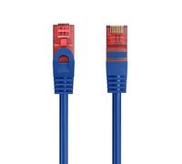 Câble Patch Ethernet Cat 6 U/UTP, Transmission jusqu'à 1Gigabit, AWG 26/7, 2 connecteurs RJ45. Idéal pour la Transmission par Fibre Optique avec des Liaisons Gigabit/LAN, 5m, Bleu