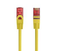 Câble Patch Ethernet Cat 6 U/UTP, Transmission jusqu'à 1Gigabit, AWG 26/7, 2 connecteurs RJ45. Idéal pour la Transmission par Fibre Optique avec des Liaisons Gigabit/LAN, 5m, Jaune