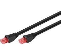 Câble patch extérieur patchcord U/UTP cat.6 CU noir 30 m 55435