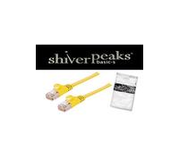 Câble patch f utp cat. 7 slim jaune 10 m shiverpeaks bs75520-sly