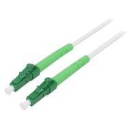 Câble patch fibre optique 59590 OS2 LC/APC, des deux côtés 20 m LSZH blanc Go...