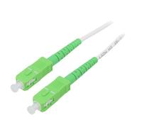 Câble patch fibre optique 59598 OS2 SC/APC, des deux côtés 10 m LSZH blanc Go...