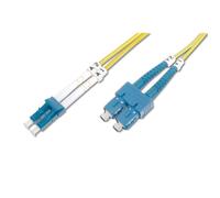 Câble patch fibre optique - DIGITUS - 2 m - LC vers SC - Monomode - Duplex - 10 GBit/s