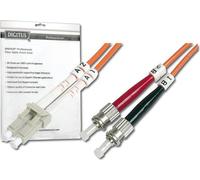 Câble patch fibre optique DIGITUS, 2 x ST - LC-Duplex, OM2, 10,0 m