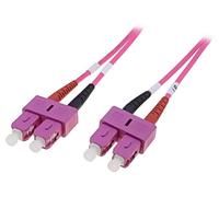 Câble patch fibre optique DK-2522-03-4 OM4 SC/PC recto-verso3 mètresLSZH viol...