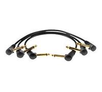 Câble patch jack/jack TS coudés 15cm (lot de 3)