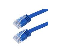Câble patch plat cat. 6 u utp slim bleu 0,5 m helos