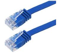 Câble patch plat cat. 6 u utp slim bleu 0,5 m helos
