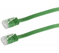 Câble patch plat U/UTP cat. 6 slim vert 2m