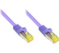 Câble patch RJ45 avec câble brut Cat. 7 et protection contre l'encliquetage (RNS®), S/FTP, PiMF, 500MHz, violet, 2m, Good Connections®