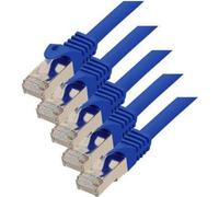 Câble patch RJ45 avec câble brut CAT 7 PIMF bleu 0,5m