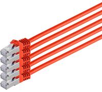Câble patch RJ45 avec câble brut CAT 7 PIMF rouge 2m
