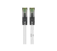 Câble Patch RJ45 (CAT 6A, 500 MHz) avec CAT 8.1 Câble Brut S/FTP 10m blanc