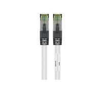 Câble Patch RJ45 (CAT 6A, 500 MHz) avec CAT 8.1 Câble Brut S/FTP 10m blanc