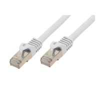 câble patch RJ45 de 15m avec câble brut CAT7 - S/FTP Câble réseau LAN DSL blanc