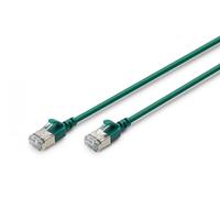 Câble patch RJ45-RJ45 slim, Cat. 6A, F/FTP, AWG 32/7, LSOH, 0,5 m, vert