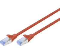 Câble patch RJ45 SF/UTP Cat5e DIGITUS 7.00m rouge Protection par levier