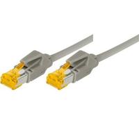 Câble patch S/FTP, PiMF, Cat 6a, gris, 7,5 m Pour 10 Gigabit/s, PVC, très flexible, avec câble Dätwyler et connecteurs Hiroso TM31 (70607)